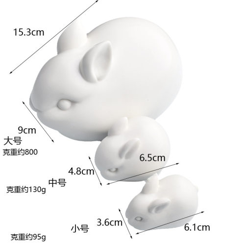3D立体DIY巧克力小白兔兔子果冻奶冻布丁慕斯蛋糕硅胶模具烘焙培 - 图2