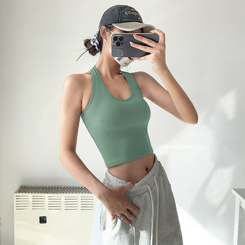 秋冬清仓特价运动背心健身长裤跑步骑行瑜伽服内衣女普拉提训练 - 图1