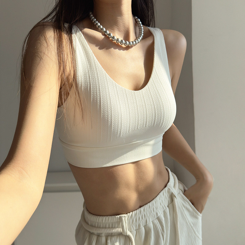 云端贝壳一体杯运动内衣女训练跑步麦穗交叉美背搭扣瑜伽健身背心,淘宝优惠券,粉丝福利购,淘宝优惠卷