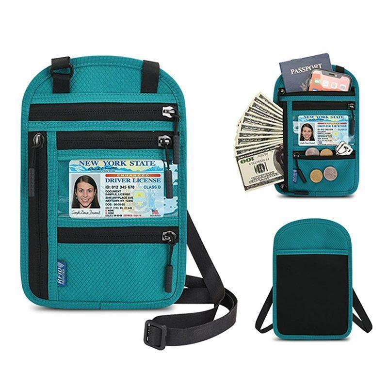 Passport Bag Multifunctional Hanging Neck Messenger Shoulder - 图0