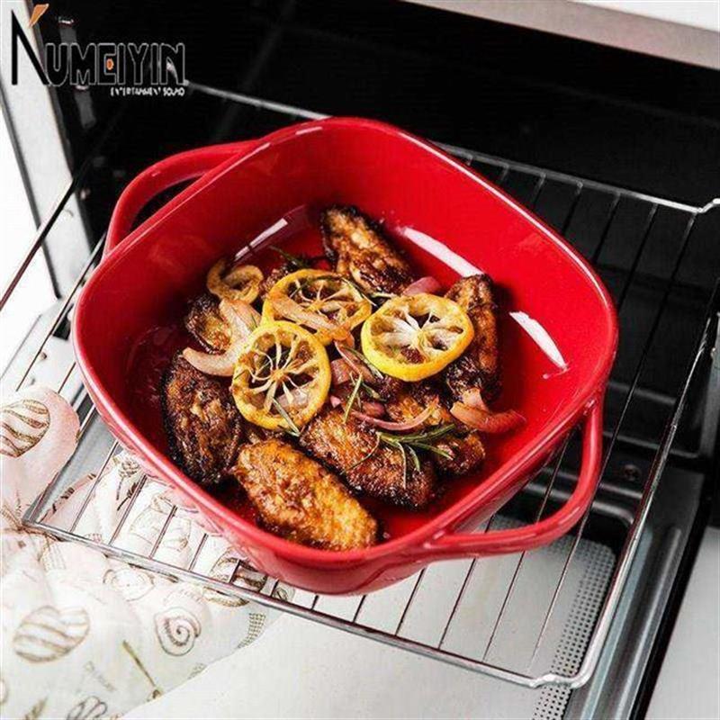 Baking bowl double ears cheese casserole baking dish with - 图2