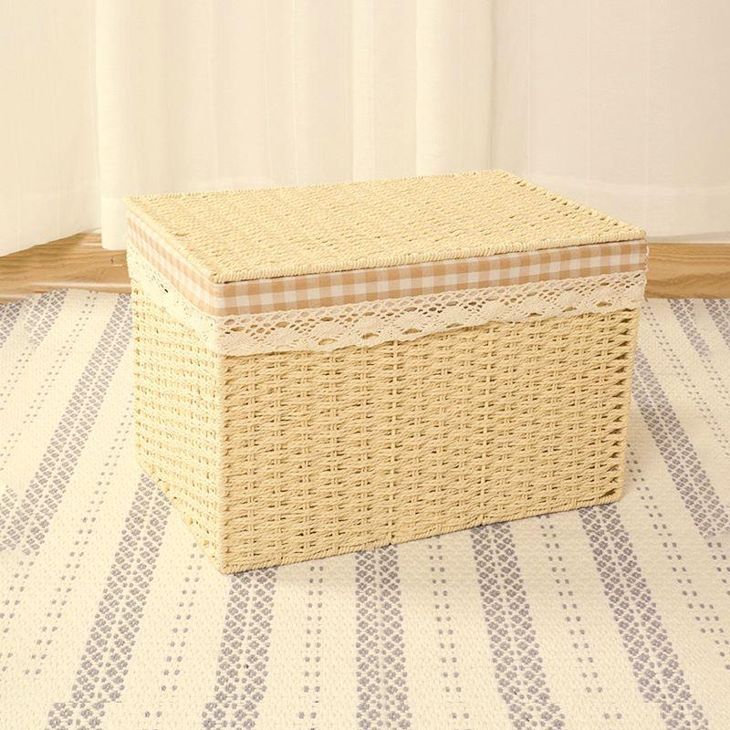 Rattan woven storage basket bamboo woven grass woven storage - 图0