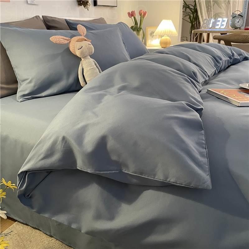 Bed sheets set quilt duvet cover pillow case bedding 4 sets-图0