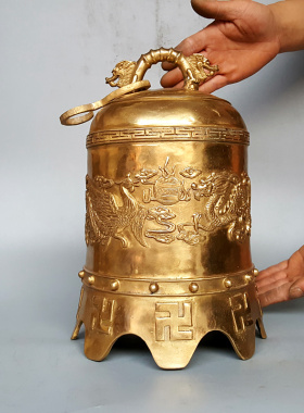 铜双龙龙钟二龙九龙龙凤铜铃铛