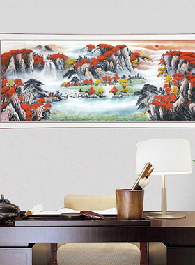 国画手绘真迹山水画聚宝盆鸿运当头书画作品未装裱风水画芯小六尺