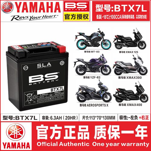 适用雅马哈NMAX155 NVX155 XMAX300 NMAX155 MT03 R3 R25电瓶电池 - 图3