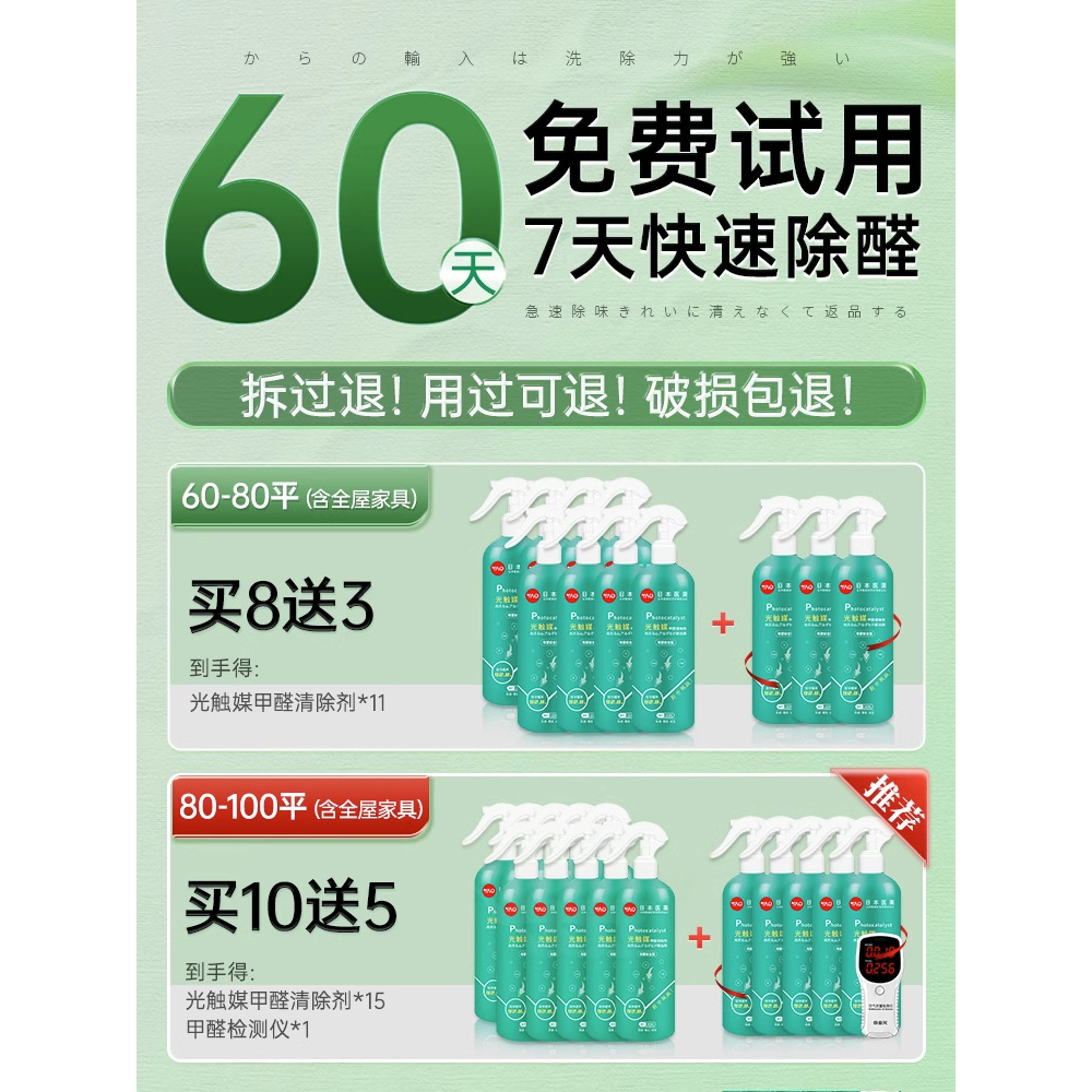 光触媒甲醛清除剂去除甲醛喷雾车内新房家用装修净化去异味神器 - 图3