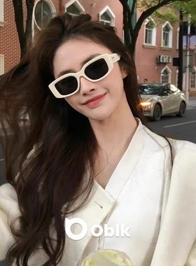 白色大框显瘦高级感海边防晒墨镜