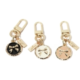 Золотая серебряная металлическая небольшая сумка с бантиком, черная розовая подвеска