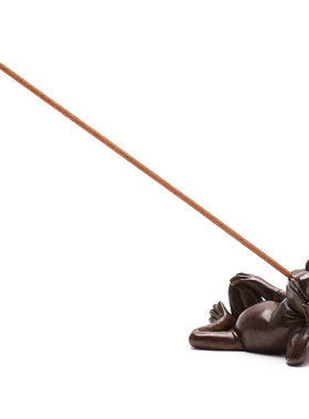 齐圣堂紫铜茶宠摆件日式风青蛙