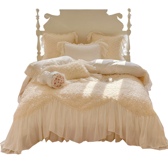 Spring Romantic Song French Rose Cotton Four-Piece Set