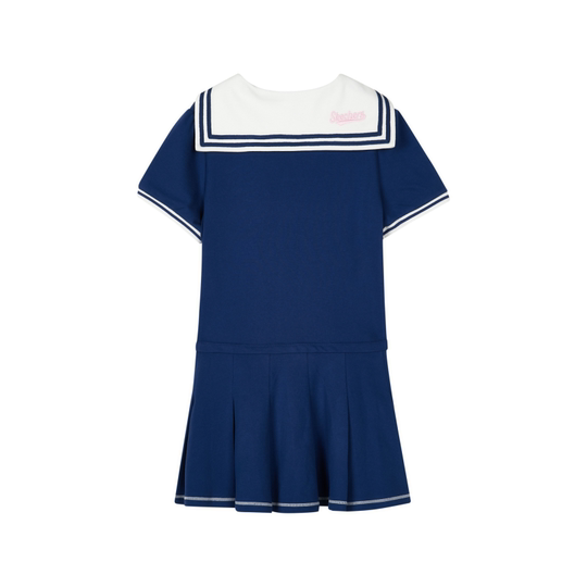 Skechers斯凯奇2024新款女孩时尚潮流透气针织连衣裙L224G047