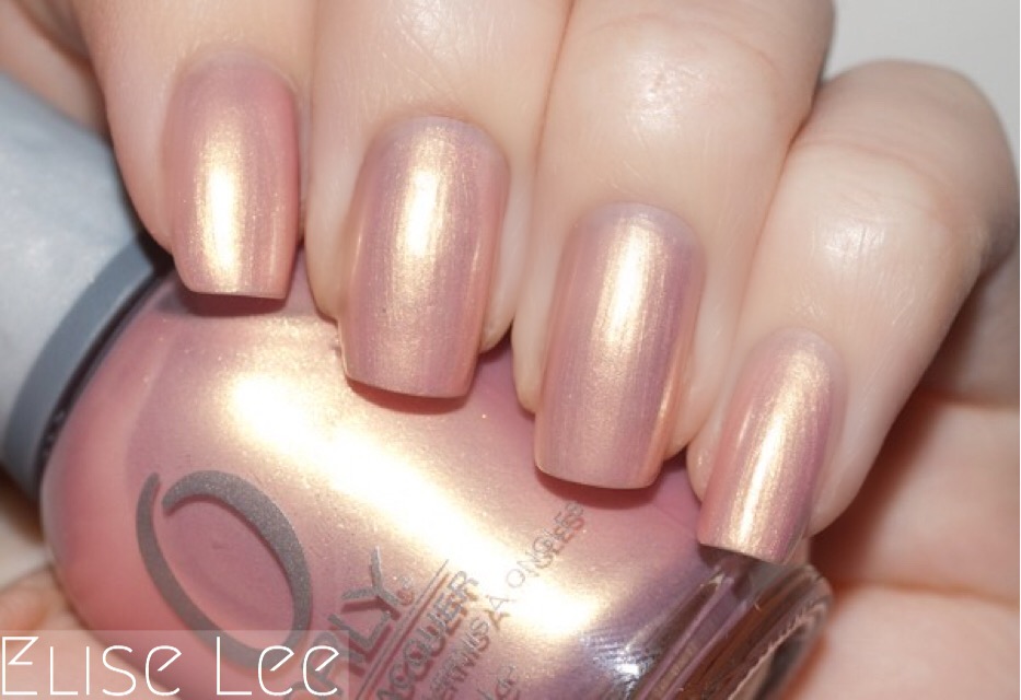 ORLY 奧利指甲油 Gilded Coral 40744 珠光肉粉色微光淡玫瑰金