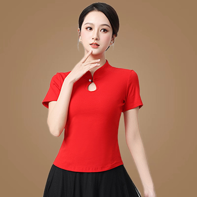 古典民族风新款上衣2025年盘扣立领国风舞蹈衣服广场舞演出服装女,淘宝优惠券,粉丝福利购,淘宝优惠卷