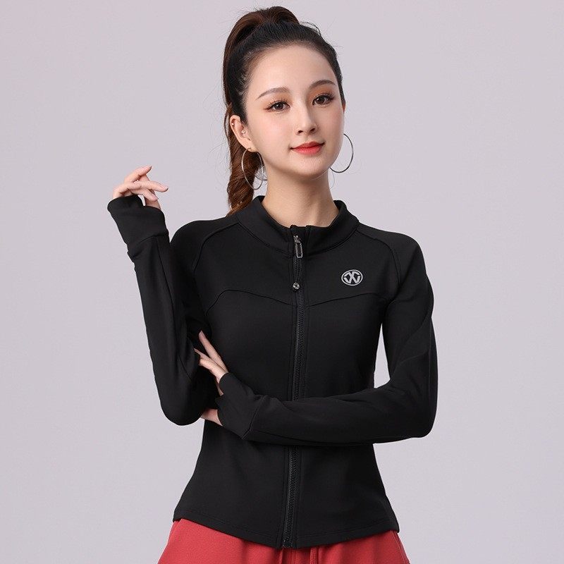 冬季新款加绒长袖开衫运动户外速干保暖瑜伽服健身时尚全拉链外套,淘宝优惠券,粉丝福利购,淘宝优惠卷