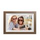 Rechargeable wooden frame photo album with touch screen mobile phone to push pictures
