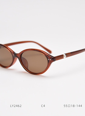 LY2462偏光小椭圆框太阳镜时尚珍珠款TR90墨镜女椭圆猫眼太阳眼镜