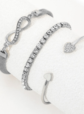 3-piece bracelet set跨境符号造型3件套手链8字手镯女孩手饰