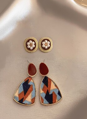 Silver Needle Earrings s925银针耳环女款气质网红耳钉耳坠小众