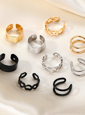 Five piece set of ear clip earrings五件水钻蝴蝶非穿孔耳环夹