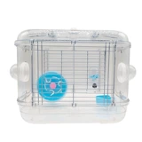 Роскошь висит двойной слой супер большую прозрачную виллу золотой шелковый медвежьи игрушка питомец Внешний трубопровод с однослойной хрустальной клеткой