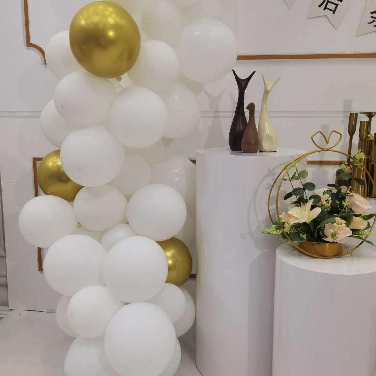 白色气球5/12/18/36寸圆球浪漫求婚表白生日装饰爱心6/10寸尾巴球