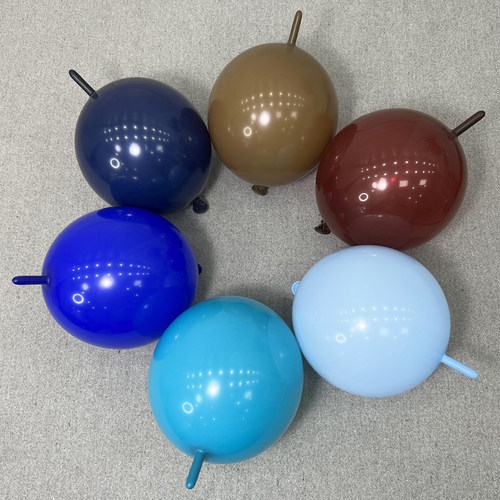 风车气球12寸尾巴球 马卡龙粉石榴红酒红浅蓝紫橙黄牛油果绿白色 - 图1