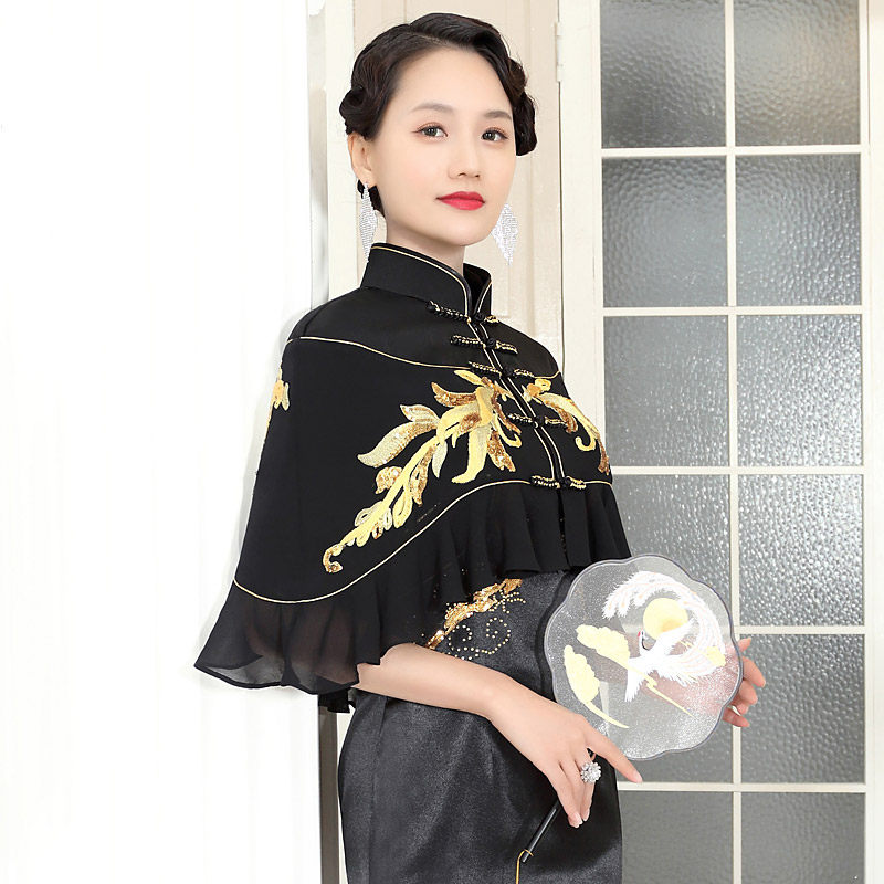 多丽琦复古中国风外搭春夏披肩旗袍 多丽琦服饰围巾/丝巾/披肩
