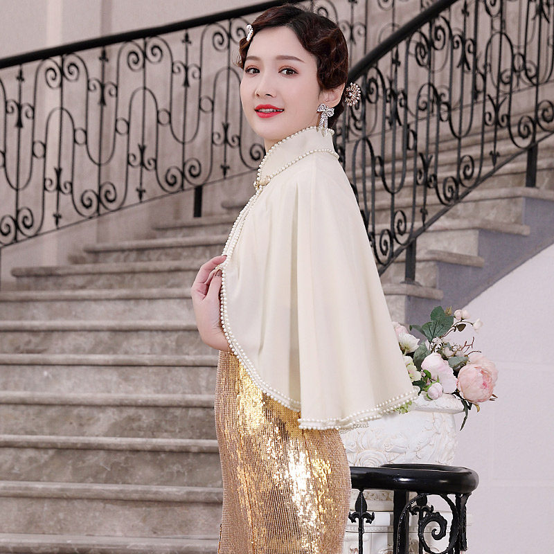 多丽琦妈妈披肩斗篷外搭外套旗袍 多丽琦服饰围巾/丝巾/披肩