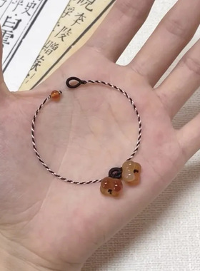 敲惊艳~小桂花手工编织手绳小众设计复古百搭爆款手饰桃花结手链