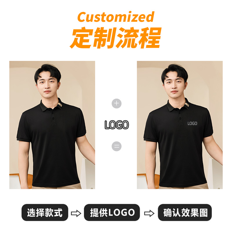 夏季polo衫工作服定制t恤印logo短袖企业文化衫订做翻领工衣刺绣 - 图1