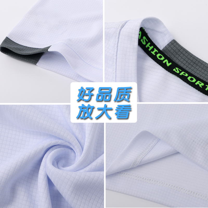 速干t恤印logo短袖工作服团体文化衫运动圆领广告衫班服定制印字 - 图3