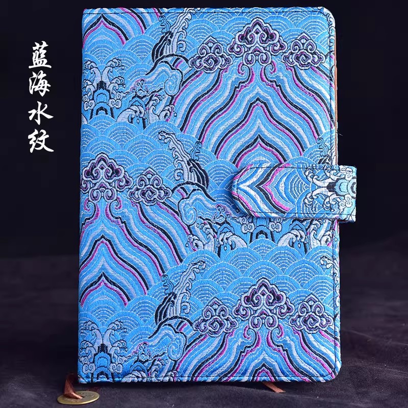 商务礼品织锦笔记本中国风礼物创意办公出国送老锦云锦缎会议礼品 - 图0