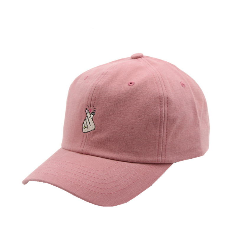 韩国代购潮牌Flipper鸭舌帽手势男女情侣粉色明星同款ins棒球帽子