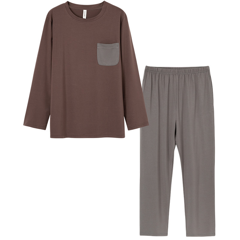 男士莫代尔宽松长袖男套装睡衣 丝萝春秋睡衣/家居服套装