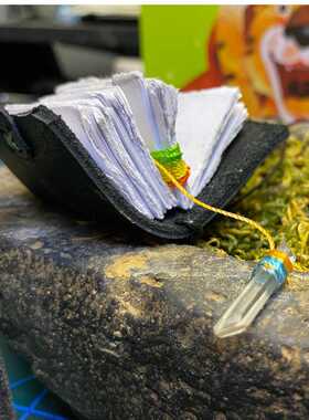 复古原创手工小石天然水晶项链