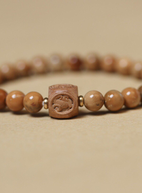 收藏级库克散珠菩提手串楼兰戈壁沙漠色库克佛珠念珠文玩礼品礼物