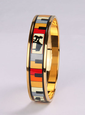 钢琴手工画珐琅手镯女欧美