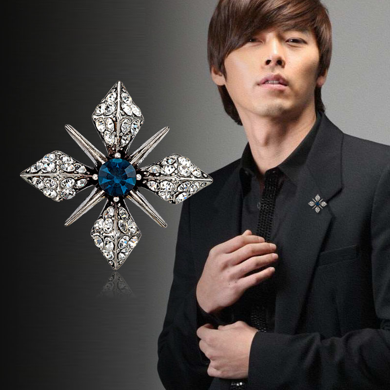韩国小皇冠胸针男西装胸花复古水钻徽章时尚衬衫领针领花装饰别针 韩国小皇冠胸针男西装胸花复古水钻徽章时尚衬衫领针领花装饰别针