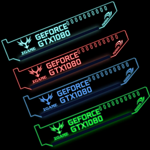 Микрокартовая кронштейна RGB Красочное светово излучающее поддержку шасси декоративное светооткрытие компьютерное стол шасси графическая карта