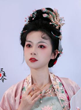 复古偏凤钗原创中式配饰