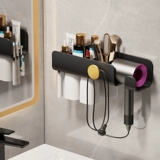 Блогер установил стойку многофункциональную стену для ванной комнаты, висящая бесплатная рукава домашнего кронштейна для волос.