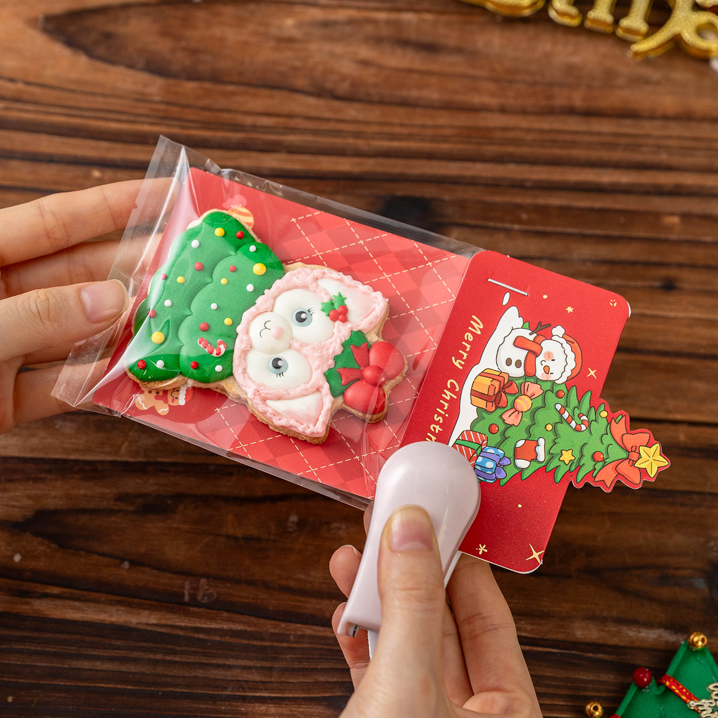 圣诞饼干包装袋卡头糖霜曲奇雪花酥独立透明手工礼品自封打包袋子,淘宝优惠券,粉丝福利购,淘宝优惠卷