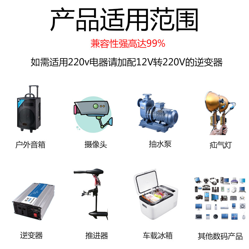 音箱监控12V锂电池户外多功能20AH30AH40AH50AH60AH大容量UPS锂电 - 图2