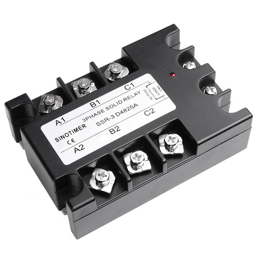 SSR-25DA三相固态继电器24VDC直流控制交流12VDC-AC380V无触点25A - 图1