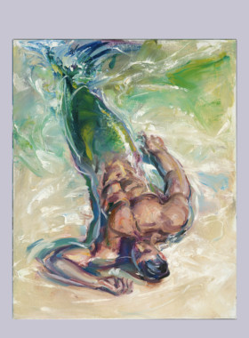 幻想系列人体油画男性艺术当代绘画少数群体力量美学薄肌装饰喷画