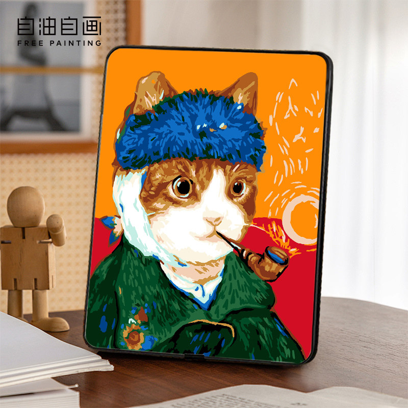 自油自画 数字油画diy填色手绘手工填充玄关卧室油彩画桌面摆台画,淘宝优惠券,粉丝福利购,淘宝优惠卷