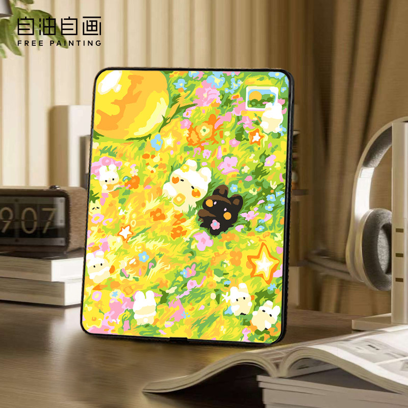 自油自画 数字油画diy填色手绘手工填充卧室卡通油彩画桌面摆台画,淘宝优惠券,粉丝福利购,淘宝优惠卷