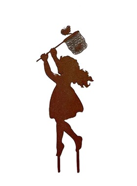 跨境金属剪影小男孩小女