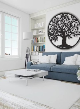 跨境墙面金属剪影家居装